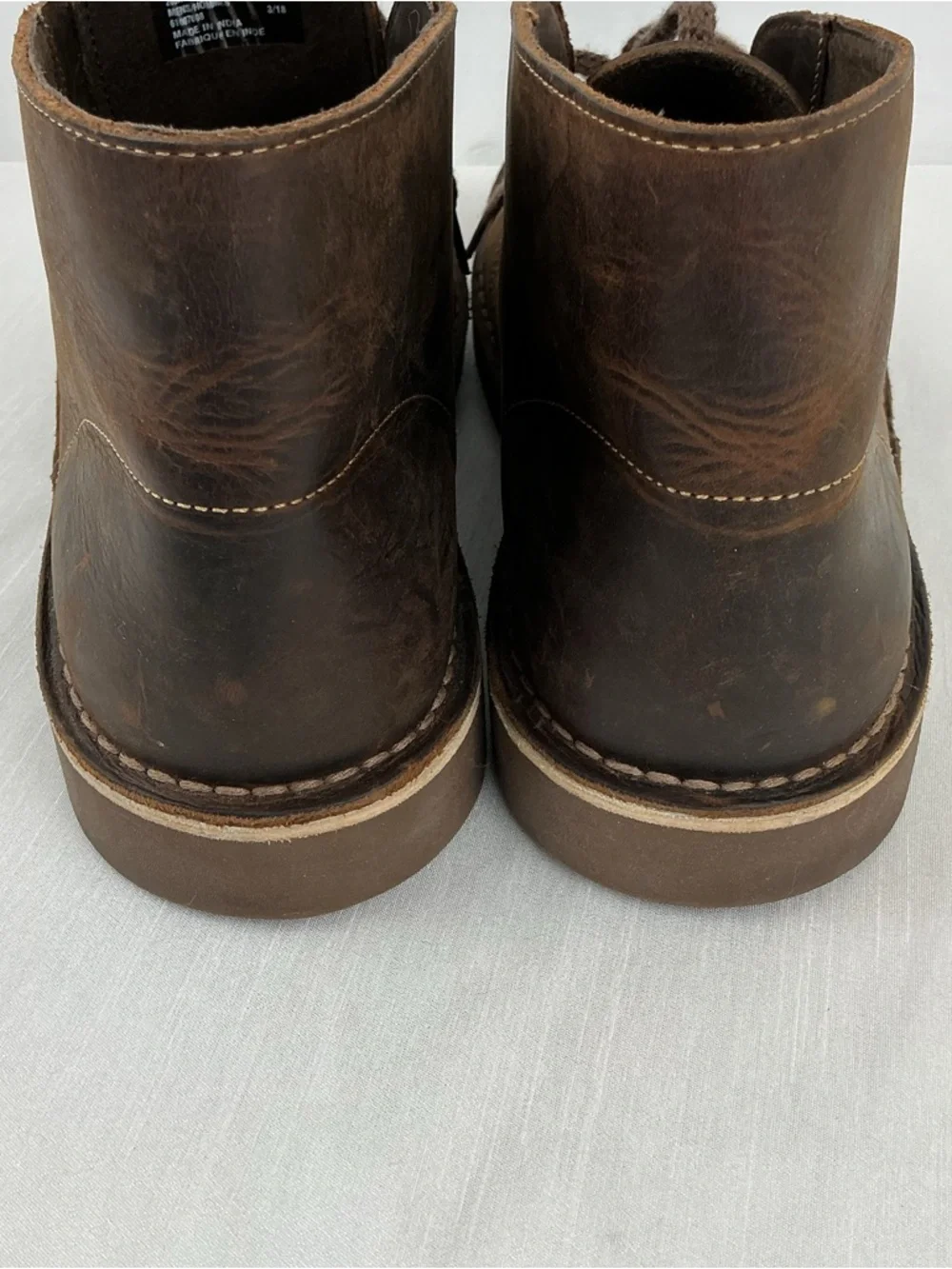 Clarks Mens Distressed Leather Chukka Boots Lace Up Brown 8M